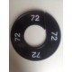 Maatring 9cm zwart/wit 72